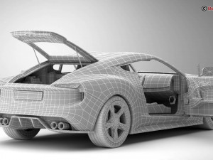 generic sport coupe Modelo 3D