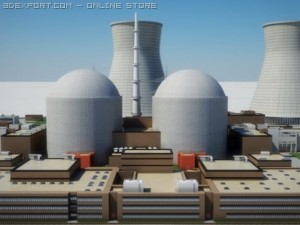 nuclear power station Modèle 3D