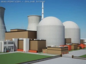 nuclear power station 3D Model