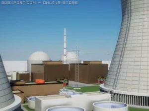 nuclear power station 3D Model