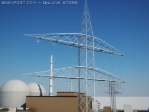 nuclear power station Modèle 3D