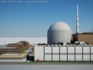 nuclear power station Modèle 3D