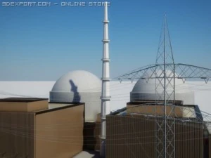 nuclear power station 3D Model