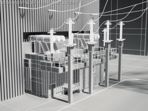 nuclear power station Modèle 3D