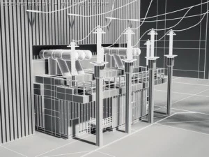 nuclear power station 3D Model