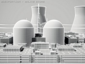 nuclear power station Modèle 3D