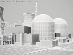 nuclear power station Modèle 3D