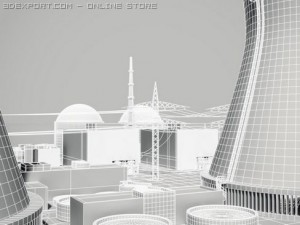 nuclear power station Modèle 3D