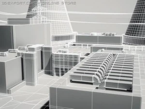 nuclear power station 3D Model