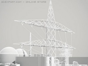 nuclear power station Modèle 3D