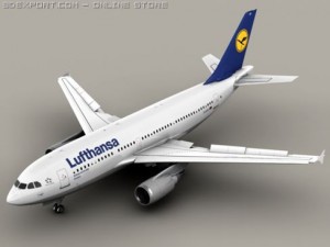 airbus a310 lufthansa 3D 모델