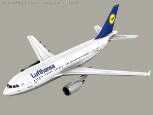 airbus a310 lufthansa 3D Model