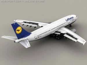 Airbus A300 Lufthansa 3D Model