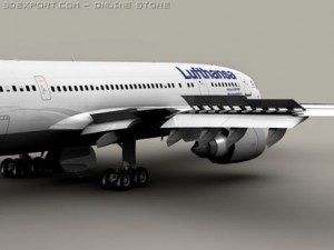 airbus a300 lufthansa 3D-Modell