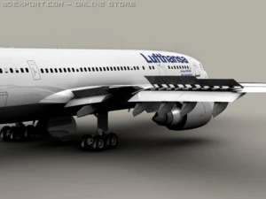 Airbus A300 Lufthansa 3D Model