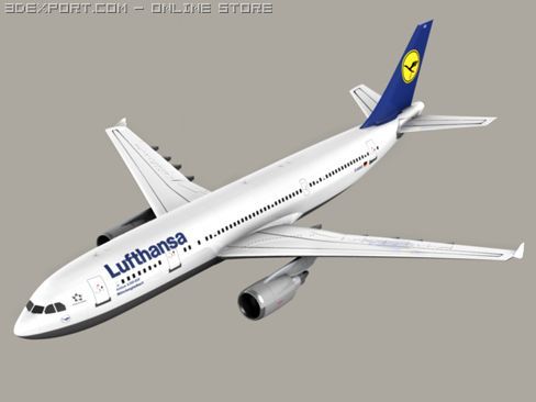 airbus a300 lufthansa 3D Model in Commercial 3DExport