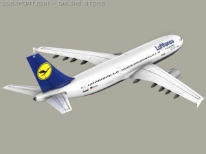 Airbus A300 Lufthansa 3D Model