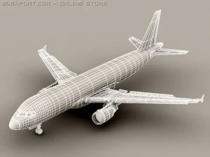 Airbus A320 Air France Modello 3D
