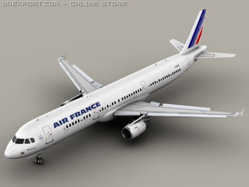 airbus a321 air france Modelo 3D .c4d .max .obj .3ds .fbx .stl .blend 