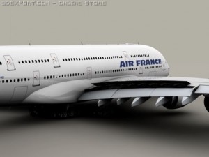 airbus a380 air france 3D Model