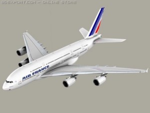 airbus a380 air france 3D Model