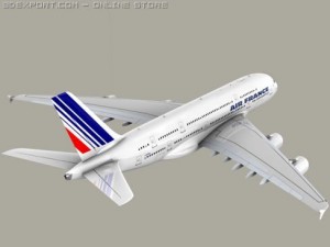 airbus a380 air france 3D Model