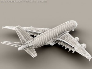 airbus a380 new house colors 3D Model