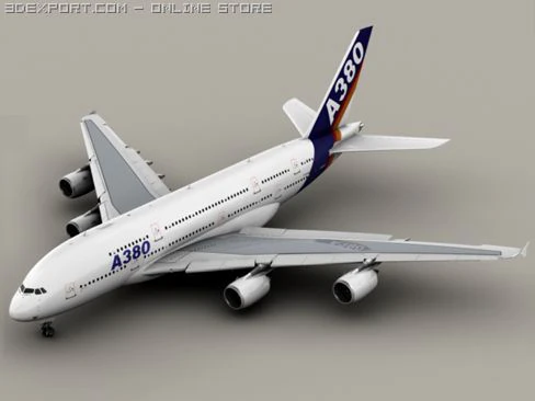 airbus a380 old house colors 3D Model .c4d .max .obj .3ds .fbx .stl .blend 