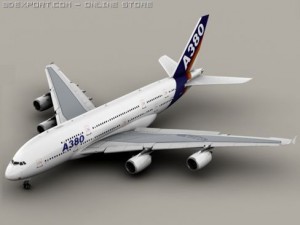 airbus a380 old house colors Modèle 3D