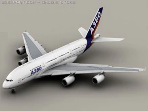 Airbus A380 colores de la casa antigua Modelo 3D