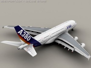airbus a380 old house colors Modèle 3D