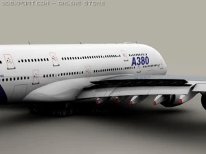airbus a380 old house colors 3D Model