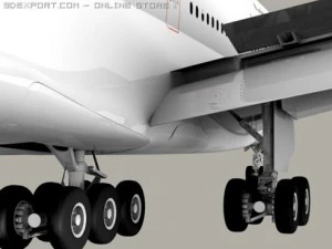 airbus a380 old house colors 3D Model
