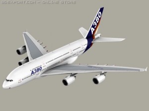 airbus a380 old house colors Modèle 3D
