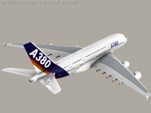 airbus a380 old house colors Modèle 3D
