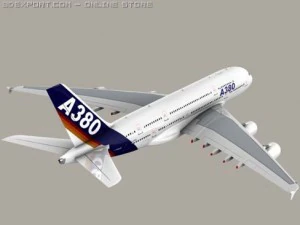 airbus a380 old house colors 3D Model
