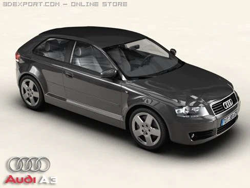 audi a3 Modelo 3D .c4d .max .obj .3ds .fbx .stl .blend 
