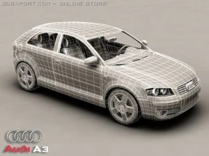 audi a3 Modelo 3D