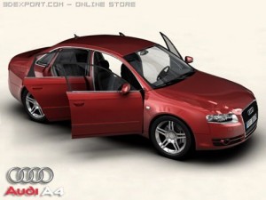 audi a4 sedan 2005 3D Model