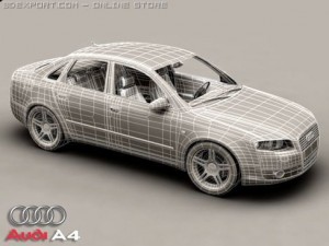 audi a4 sedan 2005 3D Model