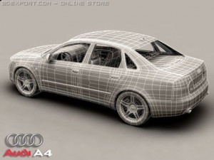 audi a4 sedan 2005 3D Model