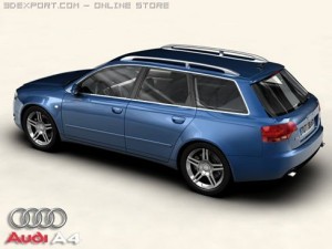 audi a4 avant 2005 3D Model