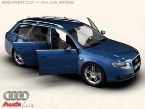audi a4 avant 2005 3D Model