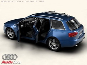 audi a4 avant 2005 3D Model