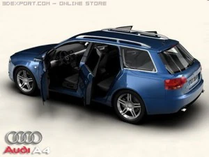 audi a4 avant 2005 Modello 3D