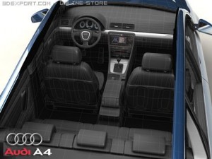 audi a4 avant 2005 3D Model