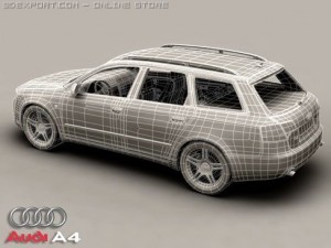 audi a4 avant 2005 3D Model