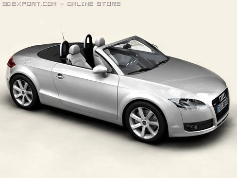 audi tt roadster 2006 3D Model .c4d .max .obj .3ds .fbx .stl .blend 