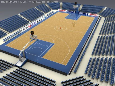 basketballcourt 3D Model .c4d .max .obj .3ds .fbx .stl .blend 