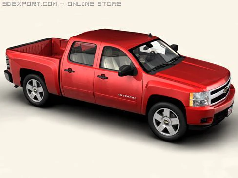 chevrolet silverado 2007 3D Model .c4d .max .obj .3ds .fbx .stl .blend 